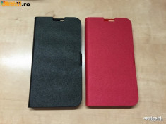 Husa HTC Desire 828 Flip Case Inchidere Magnetica Rosie foto