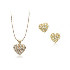 Set bijuterii Simple Gold Heart foto