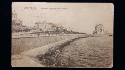 CONSTANTA - VEDEREA DIGULUI SPRE CASINO - INCEPUT DE 1900 foto