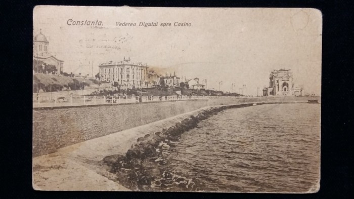 CONSTANTA - VEDEREA DIGULUI SPRE CASINO - INCEPUT DE 1900
