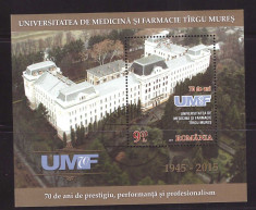 2015 - Univ. de Med. si Farmacie Tg Mures, colita stampilata foto