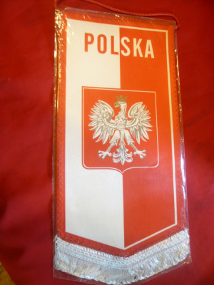 Fanion Sportiv mare al Federatiei de Fotbal Polonia , h=29,5 cm foto