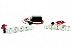 Stroboscoape LED 2*4 LED (rosu-albastru) foto