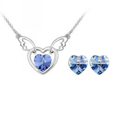 Set bijuterii Blue Open Heart foto