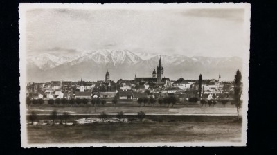 SIBIU - VEDERE GENERALA SPRE MUNTI - CENZURA 25 SIBIU 1942 foto