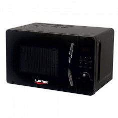 Cuptor cu microunde Albatros MWA-20D3B, negru, 700 W, 20 L, 5 nivele de putere, control electronic foto