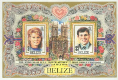 Belize 1986 - Royal Wedding, colita neuzata foto