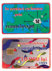 Cartela ROMTELECOM 1993 - 10000 lei foto