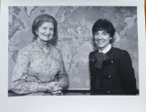 Foto cu ministrul adjunct de externe Maria Groza si ambasadorul Austriei , 1984