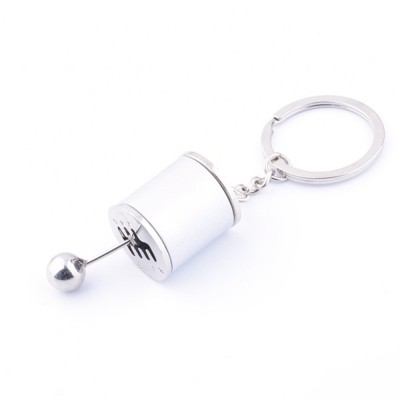 Breloc tema auto cutie viteze metalic silver + ambalaj cadou foto