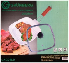 Tigaie Grill cu capac si strat ceramic Grunberg CXG2424LD foto