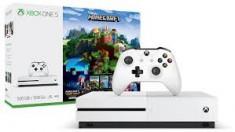 Consola Xbox One S 500GB, alb + Minecraft Complete Adventure foto