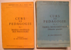 Ion Strachinaru - Curs De Pedagogie 1975 vol 1 + vol 2 foto