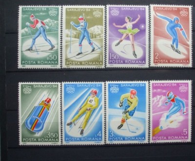 ROMANIA 1984 - OLIMPIADA DE IARNA SARAJEVO, serie MNH, AC18 foto