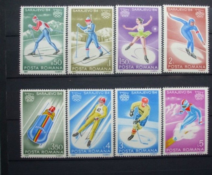 ROMANIA 1984 - OLIMPIADA DE IARNA SARAJEVO, serie MNH, AC18