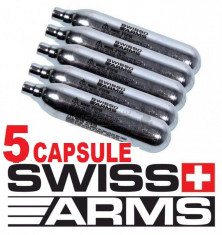 5 Capsule CO2 12 Gr SWISS ARMS Butelii CO2 Pistol Pusca Aer Comprimat - PayPal foto