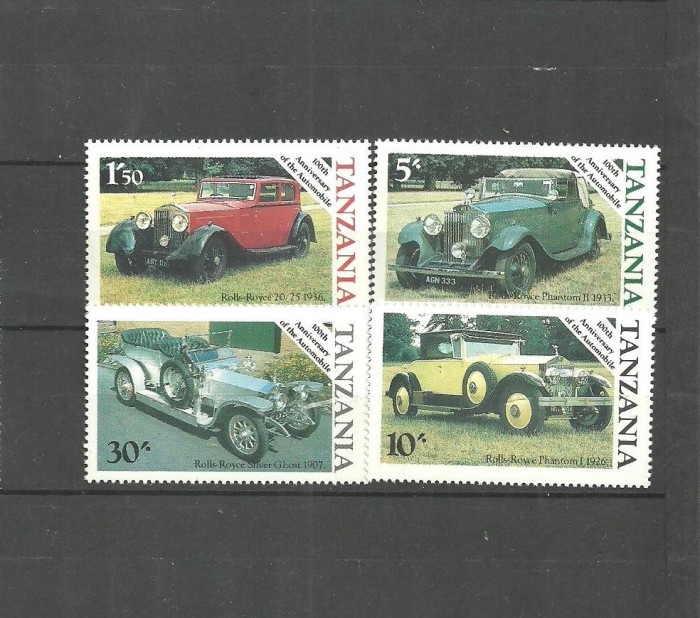 TANZANIA 1986 - AUTOMOBILE DE EPOCA, serie nestampilata, VL29