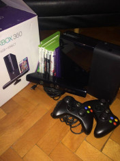 Xbox 360 slim hdd 320 gb + kinect si 8 jocuri (fifa 17, gta v) foto