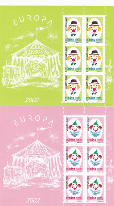 EUROPA CIRC 2002,MINISHEET,2002,MNH NEOBLITERAT,ROMANIA.