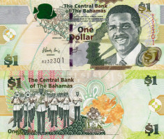 BAHAMAS 1 dollar 2008 UNC!!! foto