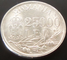 MONEDA ISTORICA ARGINT 25000 Lei - ROMANIA, anul 1946 *cjaCOD 31 - - - A.UNC! foto