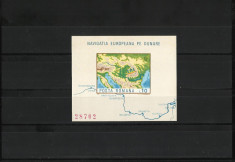 Romania MNH 1977 - colita nedantelata - Navigatia europeana pe Dunare - LP 950 foto