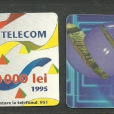 ROMANIA - CARTELE VECHI TELEFONICE DE COLECTIE, 2 BUCATI KJ422