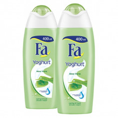 Pachet promo FA Gel de dus Yoghurt Aloe Vera, 2 x 400ml foto