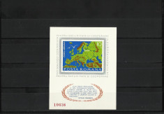 Romania MNH 1975 - colita nedantelata - CSCE Helsinki - LP 892 - vezi descriere foto