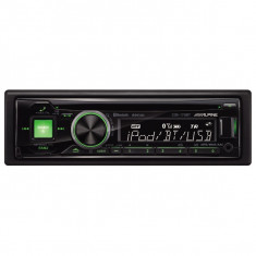 Radio CD auto ALPINE CDE-173BT, 4x50W, USB, Bluetooth, afisaj rosu/verde foto