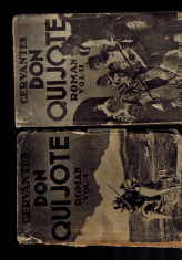 Cervantes - Don Quijote, trad Al. Iacobescu, interbelica, vol 1, 2 / Mancha foto