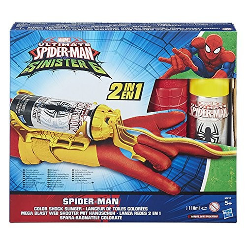 Manusa Spiderman cu Lansator panza colorata Color Shock Slinger 2in1 B5870  Hasbro | arhiva Okazii.ro
