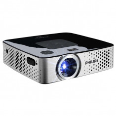 Videoproiector PHILIPS PicoPix PPX3417W, 854x480 pixeli, negru-gri foto