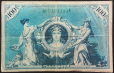 Bancnota istorica 100 Marci - GERMANIA/ BERLIN, anul 1908 *cod 642B serie VERDE foto