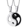 Set Lantisoare Cuplu Yin Yang, Pandantive 2 Buc, Bijuterii Indragostiti, Talisman Echilibru, Aliaj Zinc, 50cm