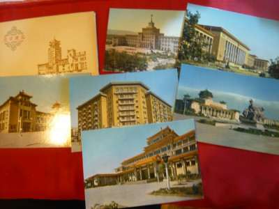 Carnet cu 9 Ilustrate - orase China , anii &amp;#039;60-70 foto