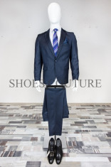 Costum Elegant Barbati , Slim Fit (Culoare: Bluemarin, Marime Costum: 46) foto