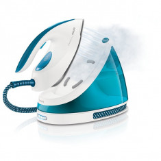 Statie de calcat PHILIPS PerfectCare Viva GC7035/20, SteamGlide Plus, 210g/min, 2400W, alb - albastru foto