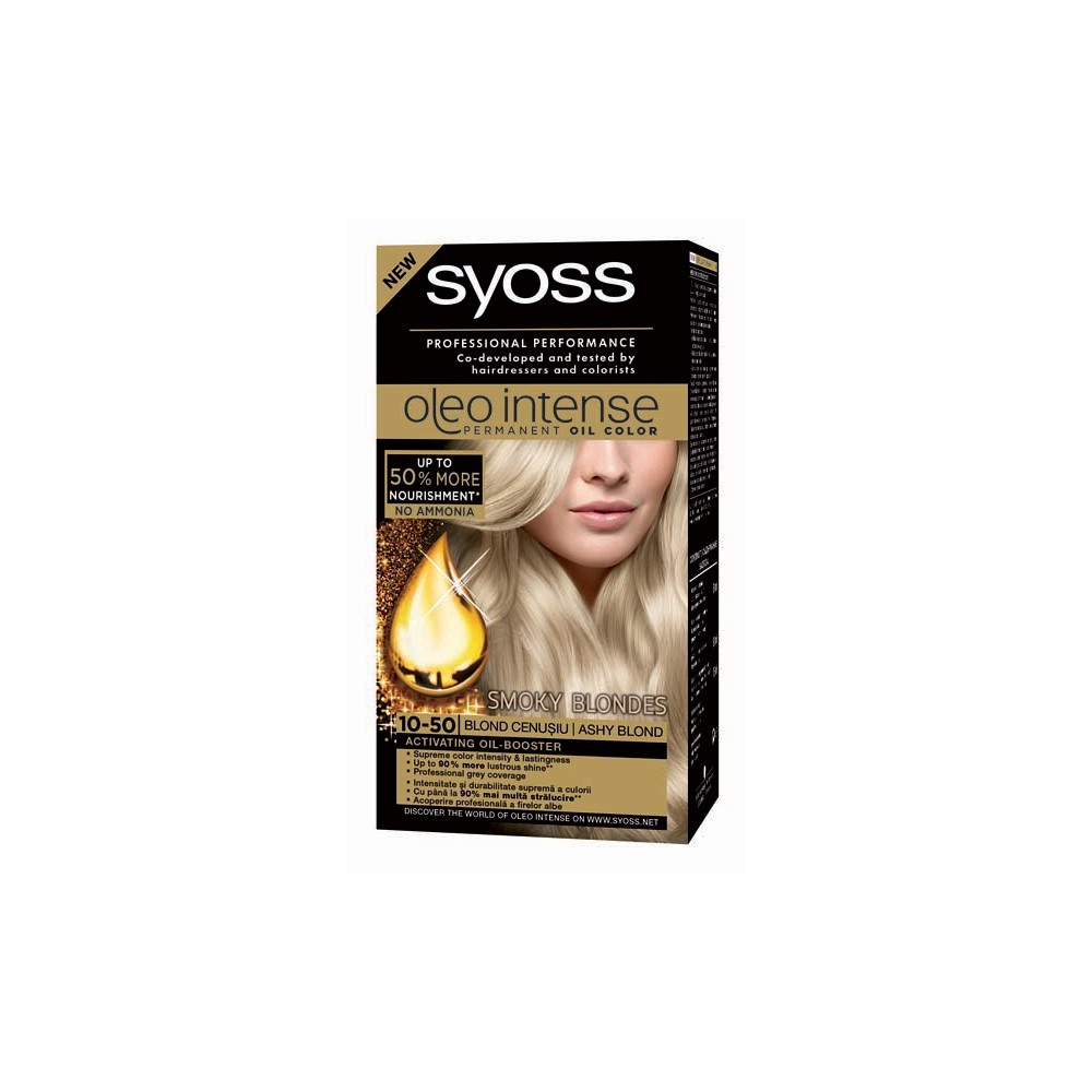 Vopsea De Par Syoss Color Oleo 10 50 Blond Cenusiu 115ml Arhiva