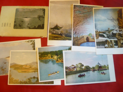 Carnet cu 12 Ilustrate - Peisaje din China , anii &amp;#039;60 foto