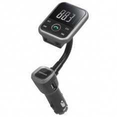 Modulator FM PROMATE CARMATE 6, Bluetooth, USB, negru foto