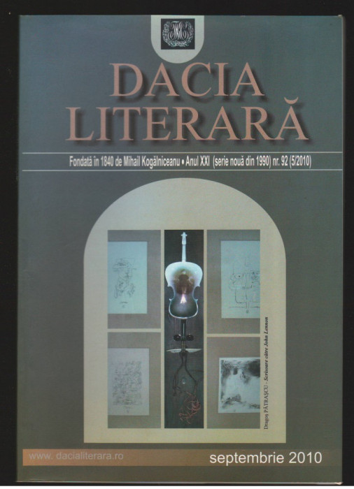 (C7934) REVISTA &quot;DACIA LITERARA&quot; SEPTEMBRIE 2010