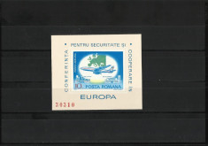 Romania MNH 1977 - colita nedantelata - CSCE Belgrad - LP 939 foto