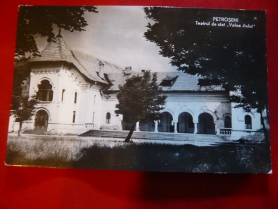 Ilustrata Petrosani - Teatrul de Stat - Valea Jiului , circulat 1962 foto