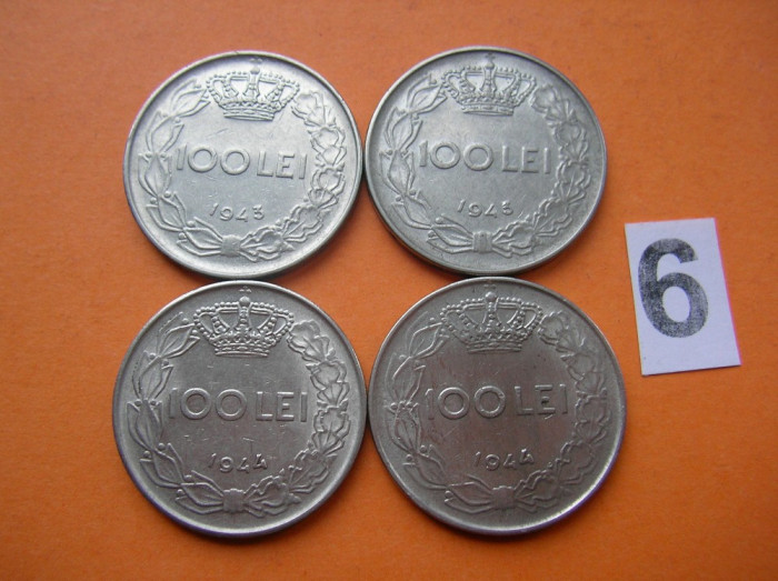 100 LEI 1943 , 1944 DOUA VARIANTE