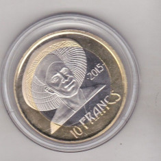 bnk mnd Antilele Franceze - Martinica - 10 Franci 2015 unc , bimetal