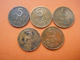 5 BANI 1952, 1953, 1954, 1955, 1956. LOT