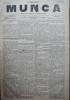 Ziarul Munca , organ social-democrat , an 1 ,nr. 8 ,1890 , I. Nadejde , C. Mille
