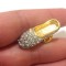 INSIGNA Brosa-pantof placat Aur 18k si Swarovski -martisor