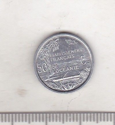 bnk mnd Oceania Franceza 50 centimes 1949 unc